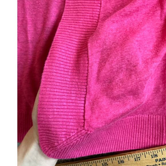 Tommy Bahama Cardigan Large Linen Open Long Sleeve Sweater Pink Beach Classic - Picture 3 of 15